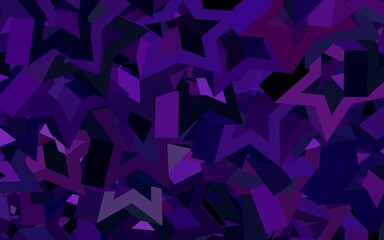 Dark Purple, Pink vector background with triangles.