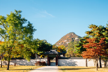 Autumn of Gyeongbokgung Palace in Seoul, Korea