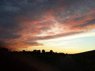 sunset in the mountains