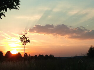 sunset in the mountains