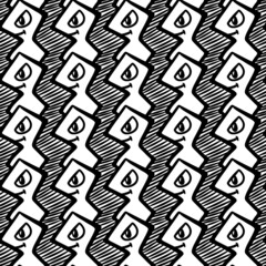 seamless pattern of cute monster cartoon