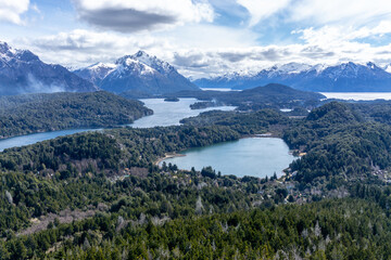 Naklejka na ściany i meble San Carlos de Bariloche is a city in the Argentinian province of Rio Negro. It is called Bariloche for short. It is famous for skiing, sightseeing, water sports, and trekking and climbing.