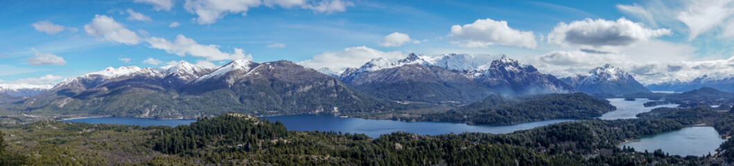 Naklejka na ściany i meble San Carlos de Bariloche is a city in the Argentinian province of Rio Negro. It is called Bariloche for short. It is famous for skiing, sightseeing, water sports, and trekking and climbing.