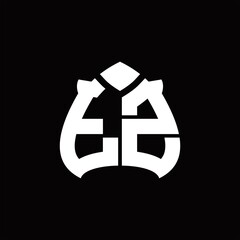 Obraz premium TZ Logo monogram with spade shape design template