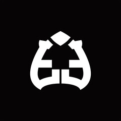 Obraz premium TT Logo monogram with spade shape design template