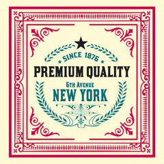 Western card with vintage style