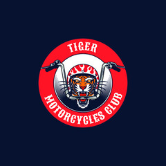 Tiger Cooper Motorcycle Garage Club Logo Badge