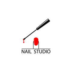 Nail Studio Logo isolated on a white background