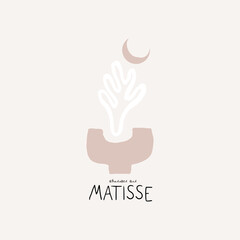 Abstract matisse contemporary art illustrations