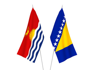 Bosnia and Herzegovina and Republic of Kiribati flags