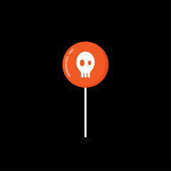 Colorful lollipop isolated on the black background