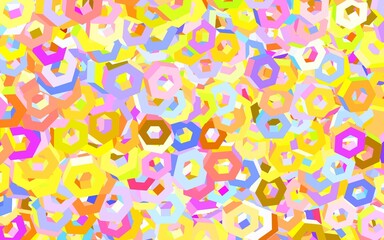 Light Multicolor vector layout with hexagonal shapes.