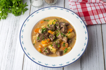 Turkish Kuzu - et Haslama - Lamb - meat Stew with Potatoes and Carrot