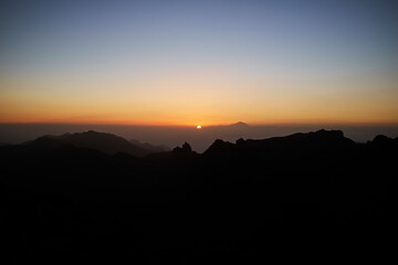 Sunset on the mountain