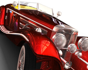 CGI 3d render of a sport car