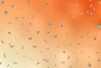 Light Orange vector texture in birthday style.