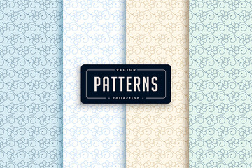 Minimal Floral Geometric Seamless Pattern, Modern pattern design