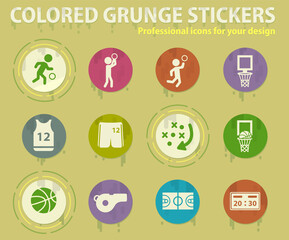 basketball icon set
