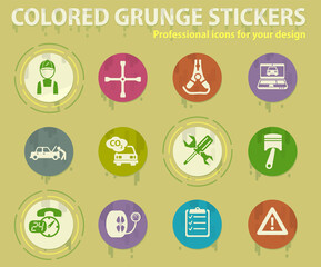 Car services icon set