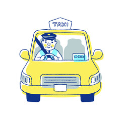 タクシーとタクシードライバー © hisa-nishiya