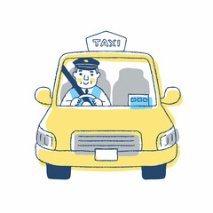タクシーとタクシードライバー © hisa-nishiya