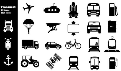 Transports en 20 icônes, collection	
