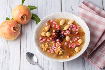 Traditional delicious Turkish dessert; Ashura (Asure)