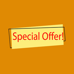 modern gradient promotion ribbon banner, scroll, price tag, sticker, badge, poster. Vector illustration