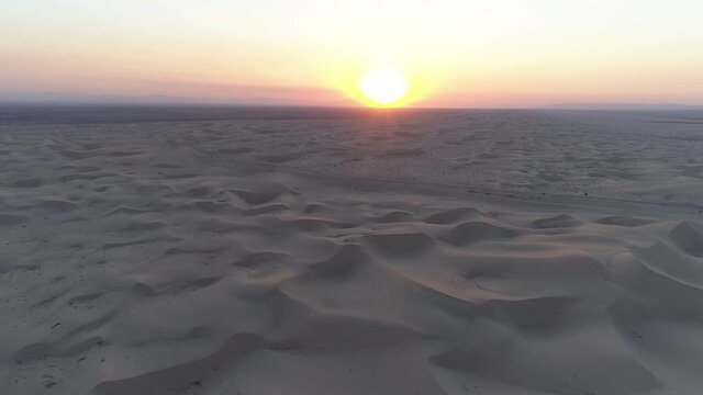 Aerial Glamis Dunes California  near Yuma Arizona