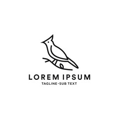 Outlined birds simple vector suitable for logo and illustration