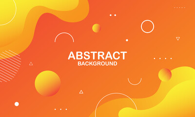 Abstract orange background.  Dynamic shapes composition. Vector illustration