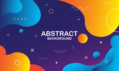 Colorful geometric background. Liquid color background design. Fluid shapes composition. Vector illustration