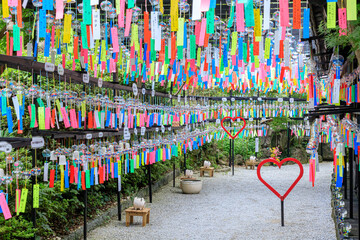 三井寺の風鈴祭り　福岡県田川市　Wind chime festival at Mitsui Temple Fukuoka-ken Tagawa city
