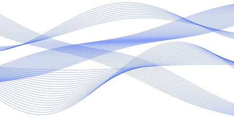 重なり合う多数のサインカーブ