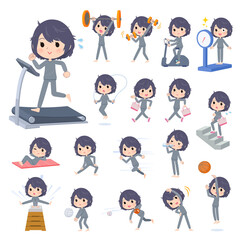 エクササイズやスポーツに関するニート女性のセット