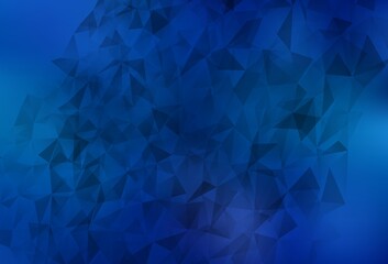Fototapeta premium Light BLUE vector gradient triangles texture.