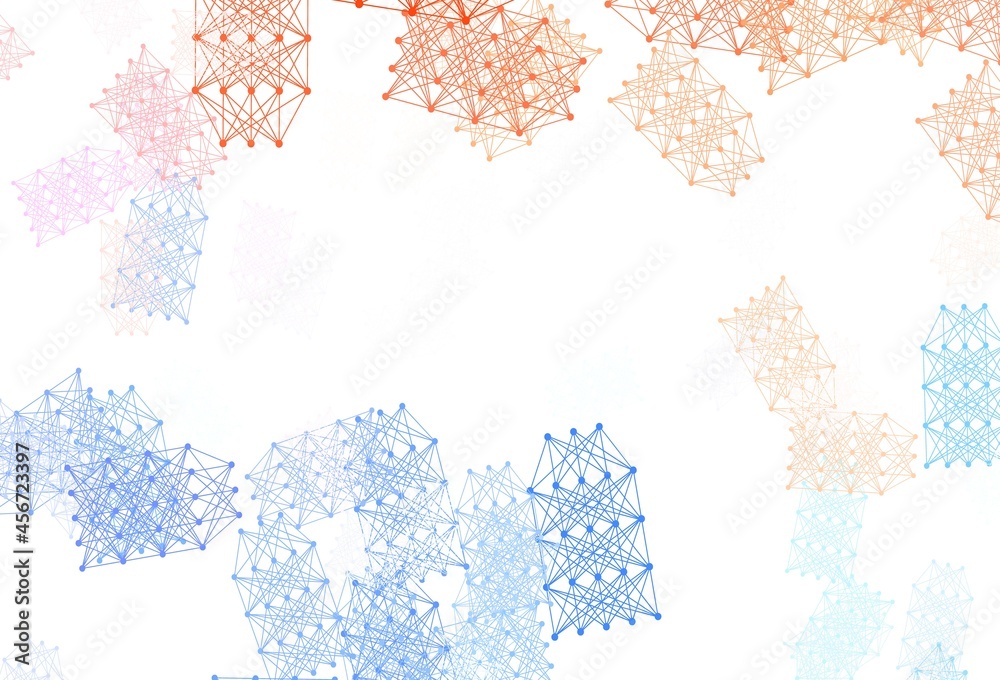 Wall mural light blue, red vector texture with artificial intelligence concept.
