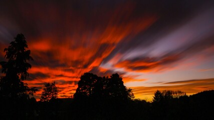 Abendrot in den Wolken