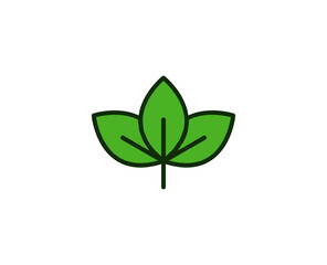 Leaf premium line icon. Simple high quality pictogram. Modern outline style icons. Stroke vector illustration on a white background. 