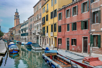 Cityscape of Venice old buildings.