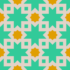 Seamless Vector Pattern. Background Texture in Geometric Ornamental Style.