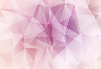 Obraz premium Light Pink vector abstract polygonal background.