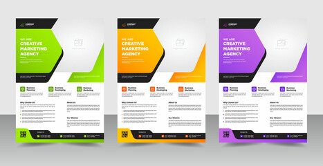 Business Flyer or social media post themed professional marketing agency template