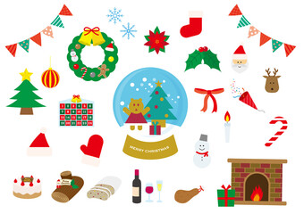 クリスマスのイラストセット