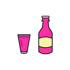alcohol and cocktails icons symbol vector elements for infographic web