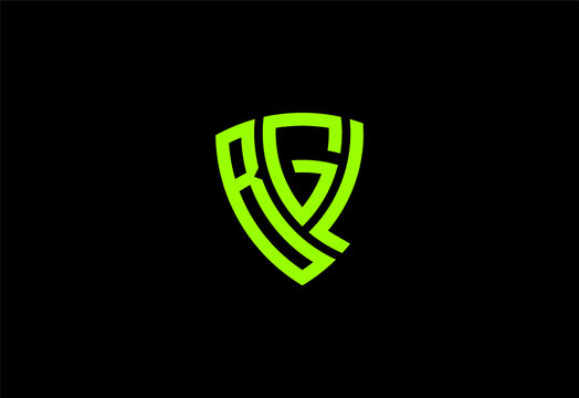 bgl creative letter shield logo design vector icon illustration