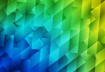 Obraz premium Light Blue, Green vector texture in rectangular style.
