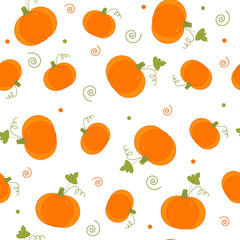 Seamless pumpkin pattern. Idea for Halloween card