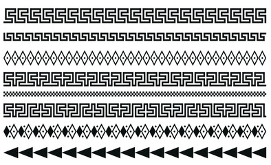 Set of eight Greek stripe patterns