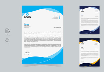 Letterhead design template. Modern and Elegant business letterhead template design. Illustration vector